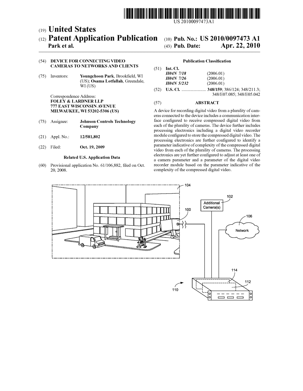 DEVICE FOR CONNECTING VIDEO CAMERAS TO NETWORKS AND CLIENTS - diagram, schematic, and image 01