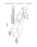 Image-taking apparatus, image-taking region displaying method, and image-taking region displaying program diagram and image