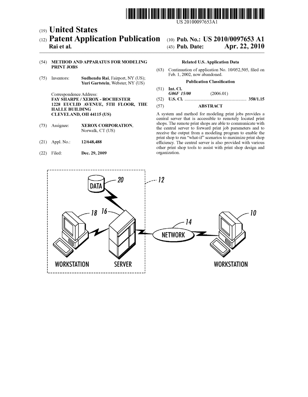 METHOD AND APPARATUS FOR MODELING PRINT JOBS - diagram, schematic, and image 01