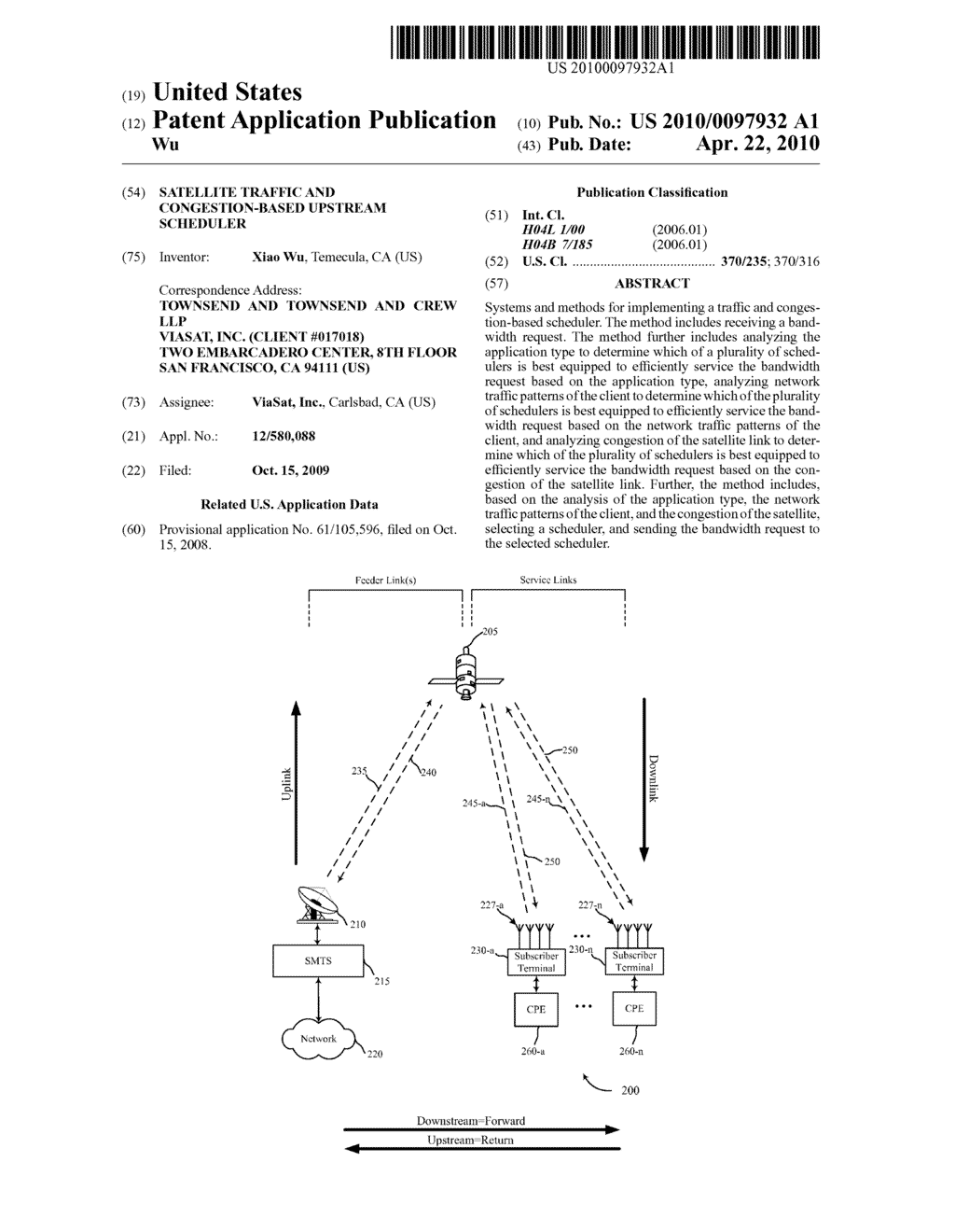 SATELLITE TRAFFIC AND CONGESTION-BASED UPSTREAM SCHEDULER - diagram, schematic, and image 01