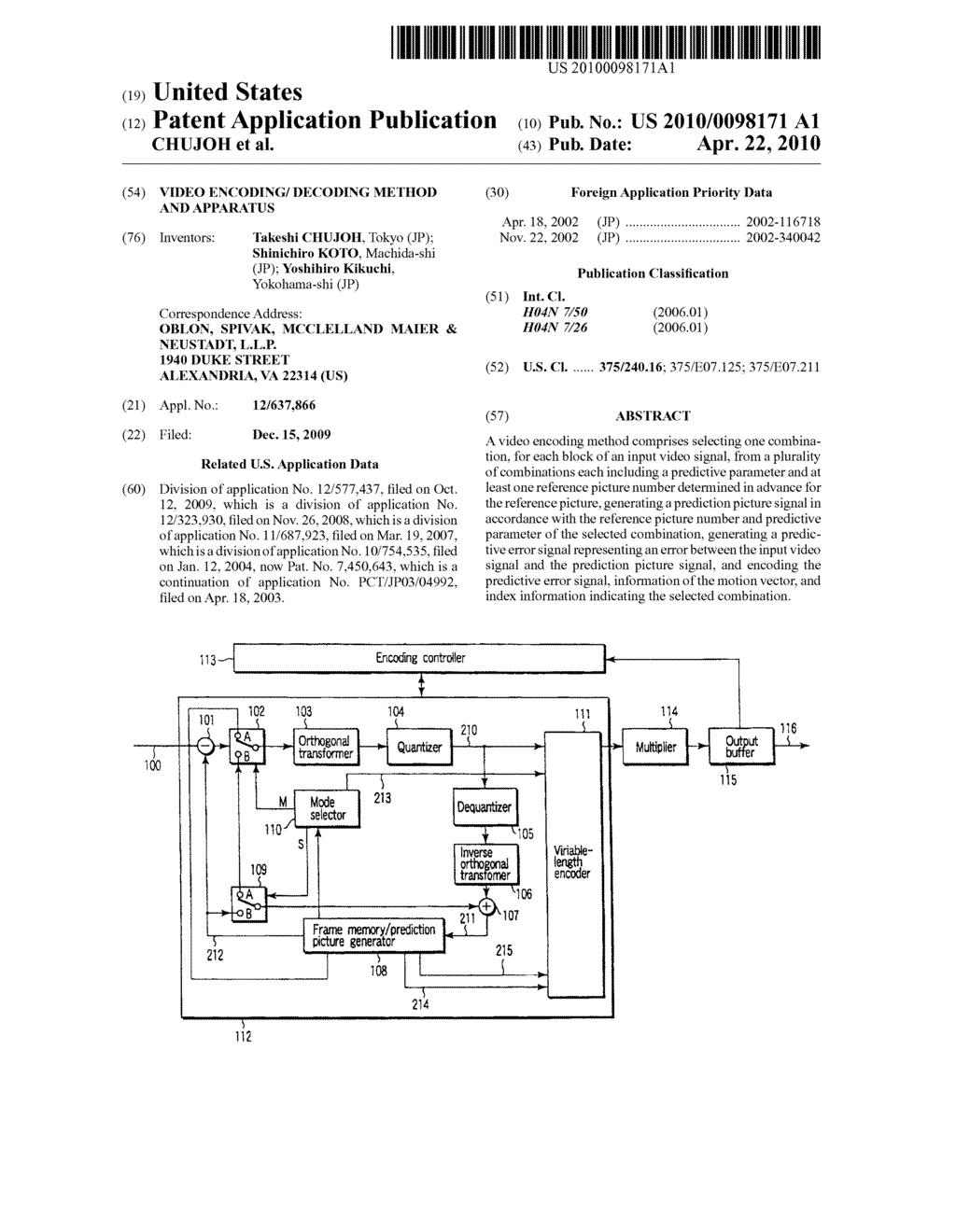 VIDEO ENCODING/ DECODING METHOD AND APPARATUS - diagram, schematic, and image 01