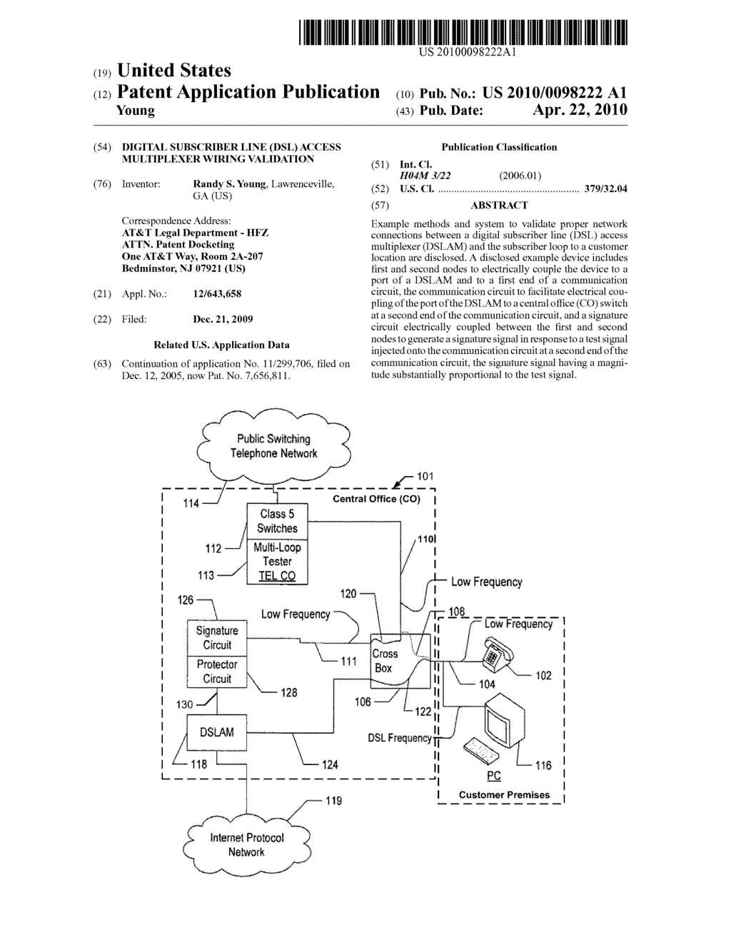 DIGITAL SUBSCRIBER LINE (DSL) ACCESS MULTIPLEXER WIRING VALIDATION - diagram, schematic, and image 01