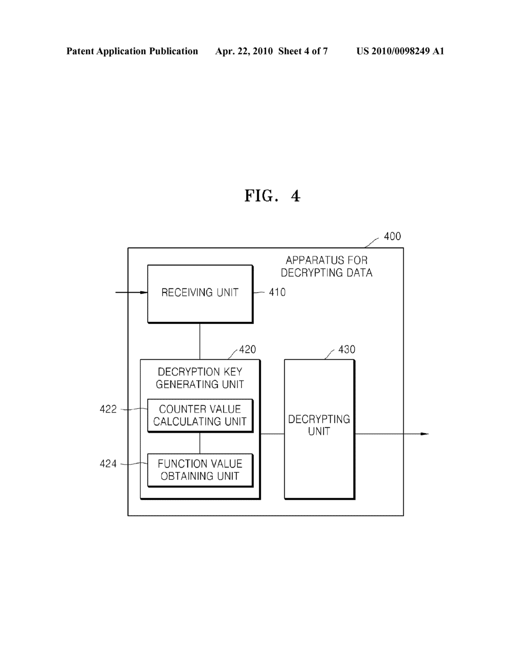 METHOD AND APPARATUS FOR ENCRYPTING DATA AND METHOD AND APPARATUS FOR DECRYPTING DATA - diagram, schematic, and image 05