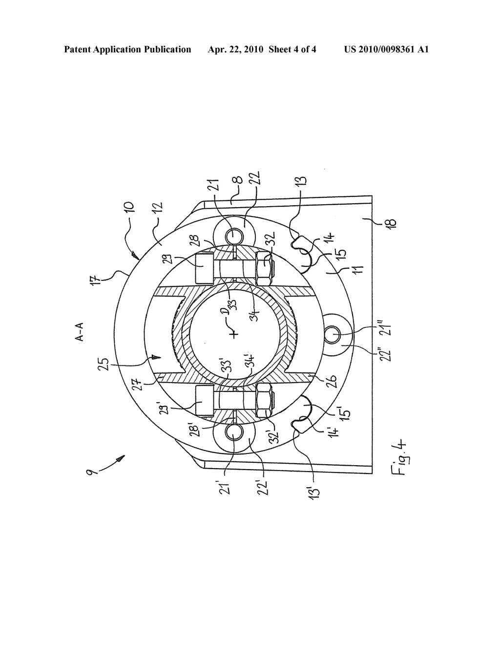 Bearing Arrangement for a Tine Carrier on a Reel of a Harvester - diagram, schematic, and image 05
