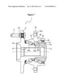 HUB BEARING UNIT PROVIDED WITH MULTIPLE ROWS OF ROLLING ELEMENTS diagram and image