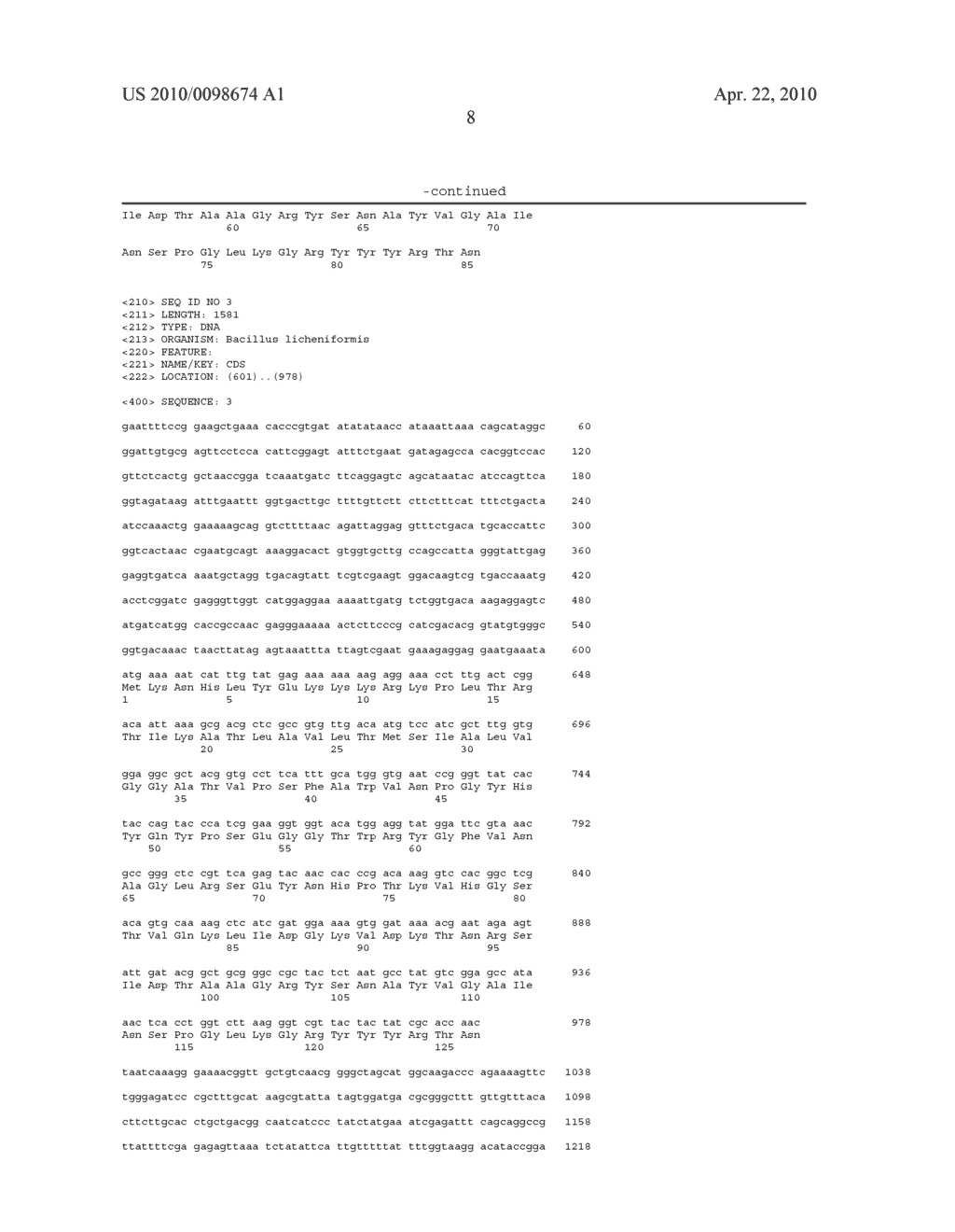 USE OF POLYPEPTIDES AS COCCIOSTAT AND/OR HISTOMONASTAT - diagram, schematic, and image 09