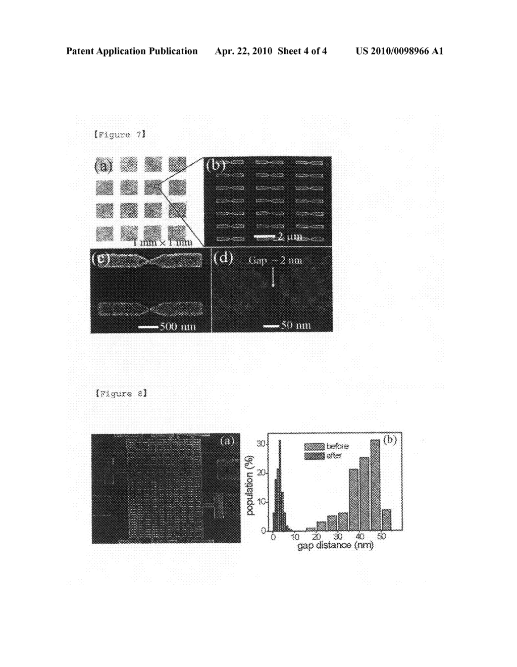 Process for preparing nanogap electrode and nanogap device using the same - diagram, schematic, and image 05