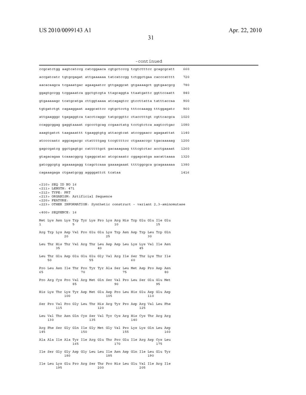 Alanine 2,3-aminomutases and related polynucleotides - diagram, schematic, and image 40