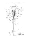 Process and apparatus for the production of nonwoven fabrics from extruded filaments diagram and image