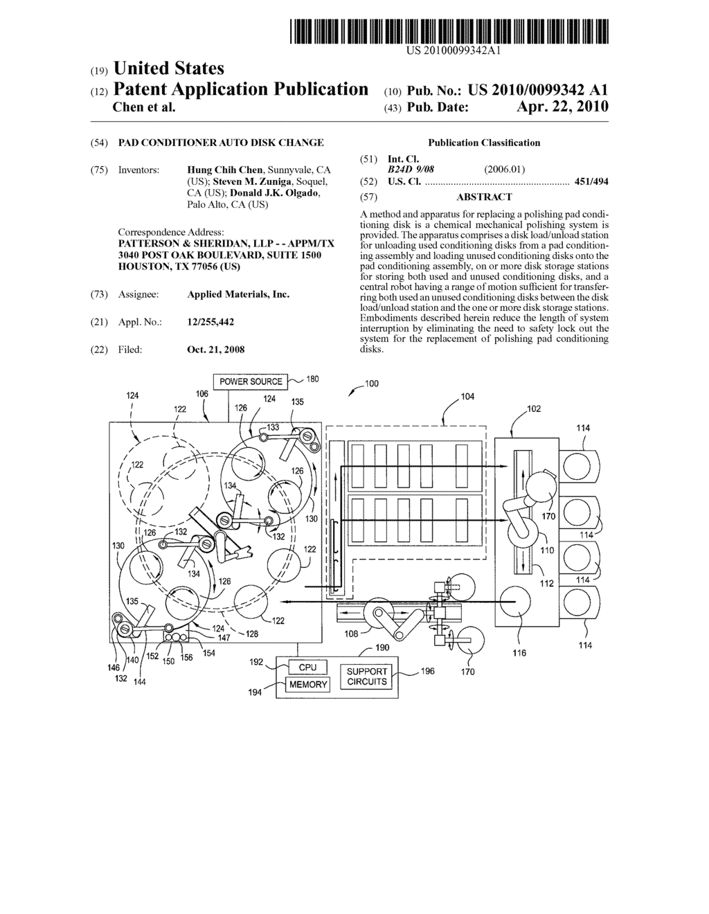 PAD CONDITIONER AUTO DISK CHANGE - diagram, schematic, and image 01