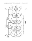 Incremental velocity changing apparatus for transporting printed products in a printing press folder diagram and image