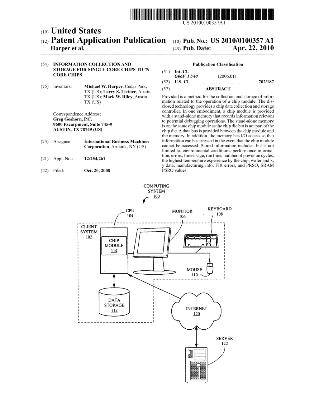 Information Collection and Storage for Single Core Chips to 'N Core Chips - diagram, schematic, and image 01