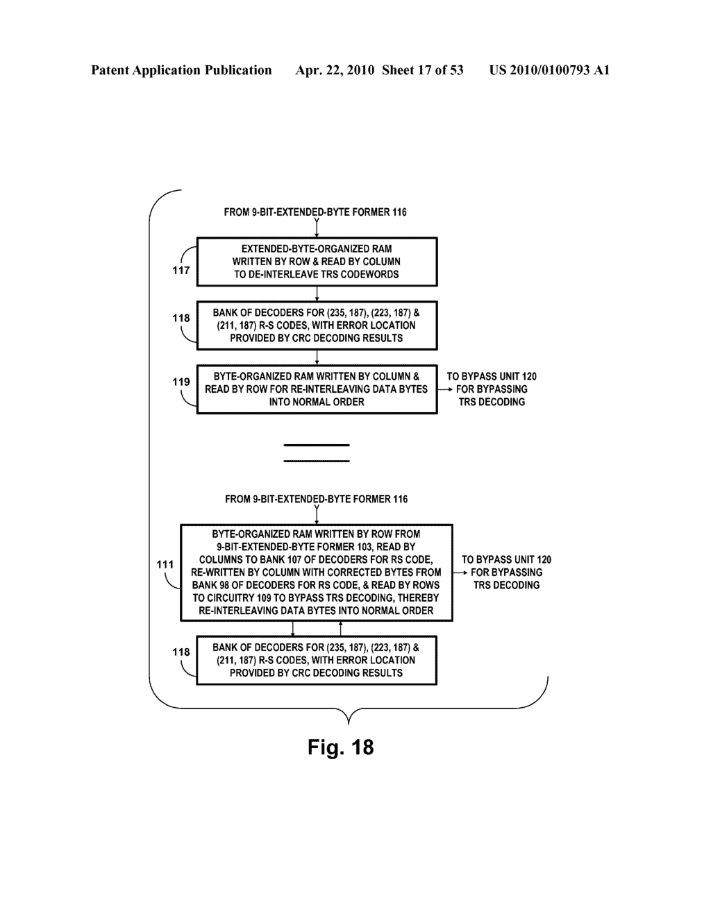 DIGITAL TELEVISION SYSTEMS EMPLOYING CONCATENATED CONVOLUTIONAL CODED DATA - diagram, schematic, and image 18