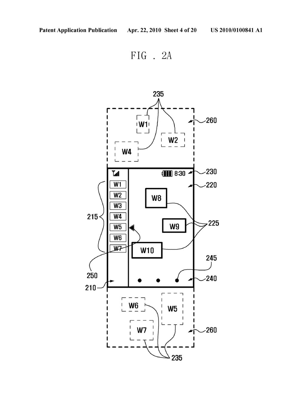 METHOD AND SYSTEM FOR CONFIGURING AN IDLE SCREEN IN A PORTABLE TERMINAL - diagram, schematic, and image 05