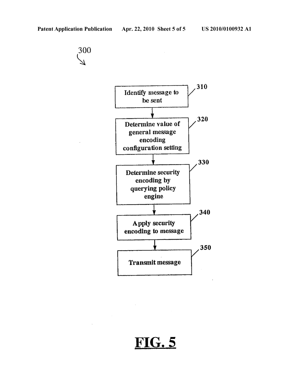 SYSTEM AND METHOD FOR DETERMINING A SECURITY ENCODING TO BE APPLIED TO OUTGOING MESSAGES - diagram, schematic, and image 06