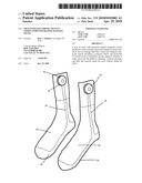 Sock with electronic muscle stimulator integrated, massage socks diagram and image