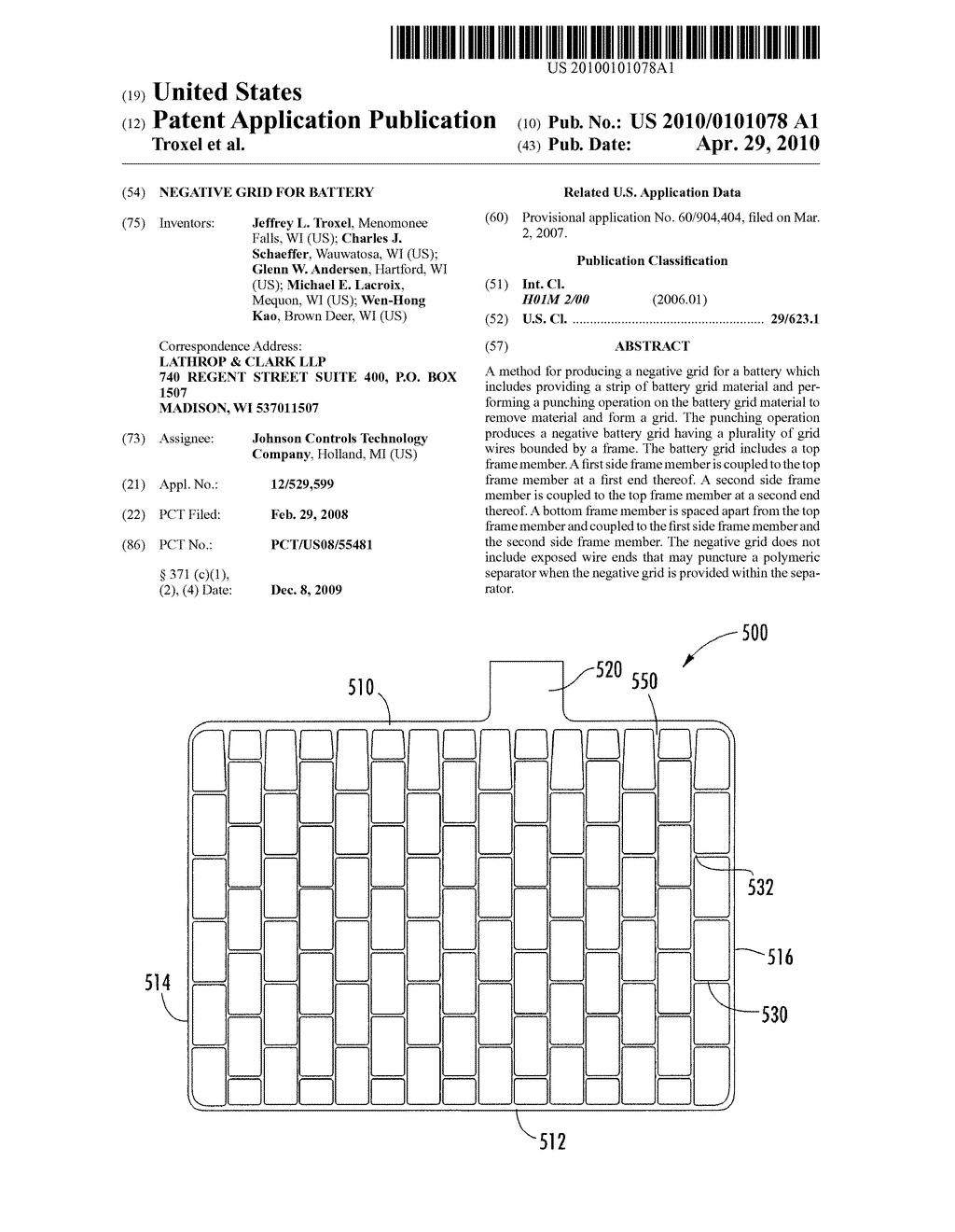 NEGATIVE GRID FOR BATTERY - diagram, schematic, and image 01