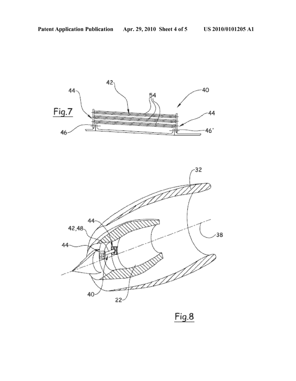 DEVICE FOR DEFLECTION AND RETENTION OF AIRCRAFT ENGINE DEBRIS - diagram, schematic, and image 05