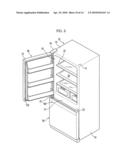 Refrigerator door opening device and refrigerator having the same diagram and image