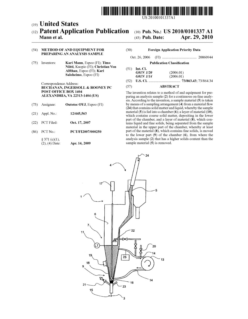 Method of and Equipment for Preparing an Analysis Sample - diagram, schematic, and image 01