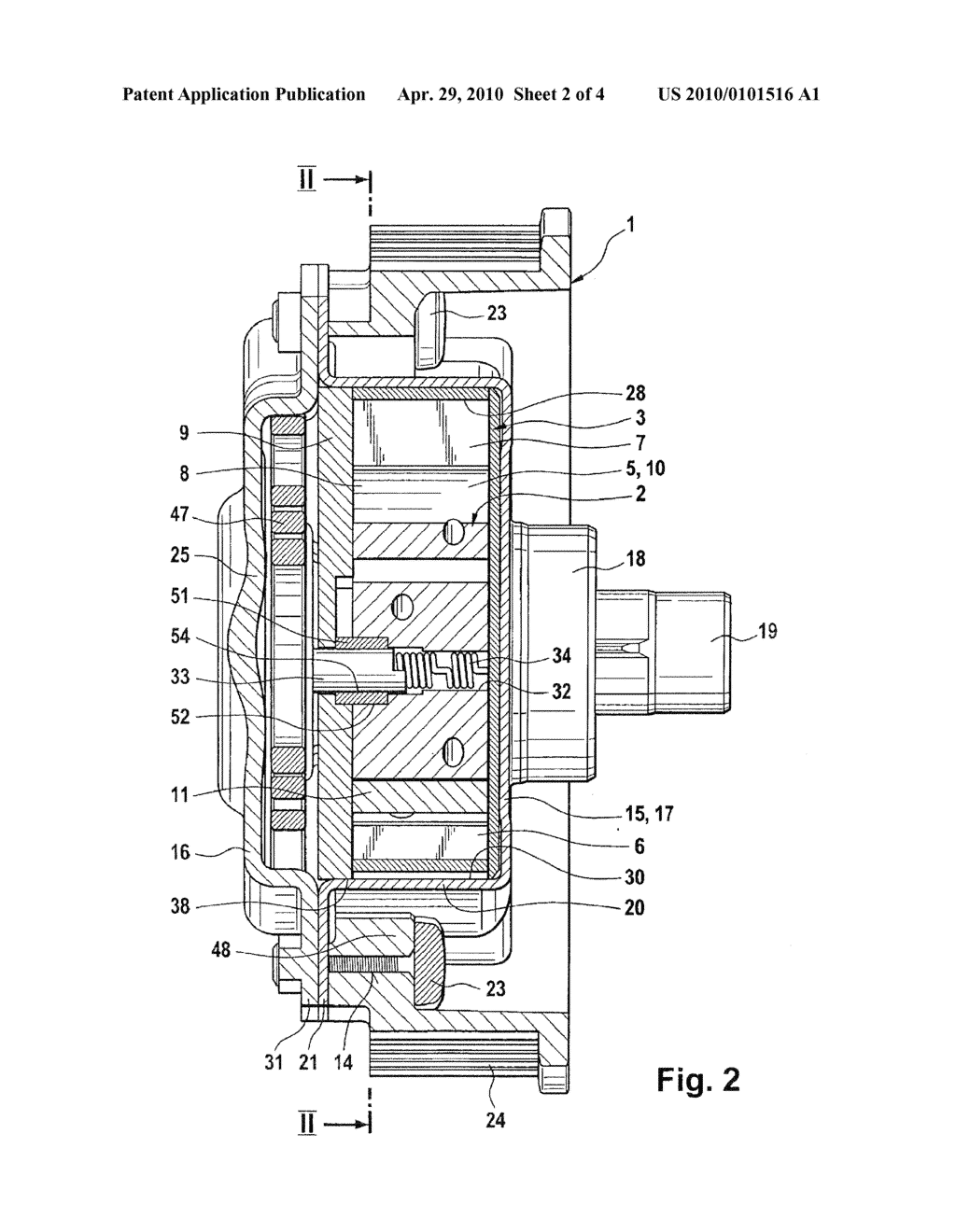 DEVICE FOR THE COMBINED LOCKING AND ROTATION ANGLE LIMITATION OF A CAMSHAFT ADJUSTER - diagram, schematic, and image 03