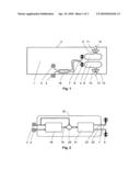 Method and device for preventing fast changes of the internal pressure in an enclosed room diagram and image