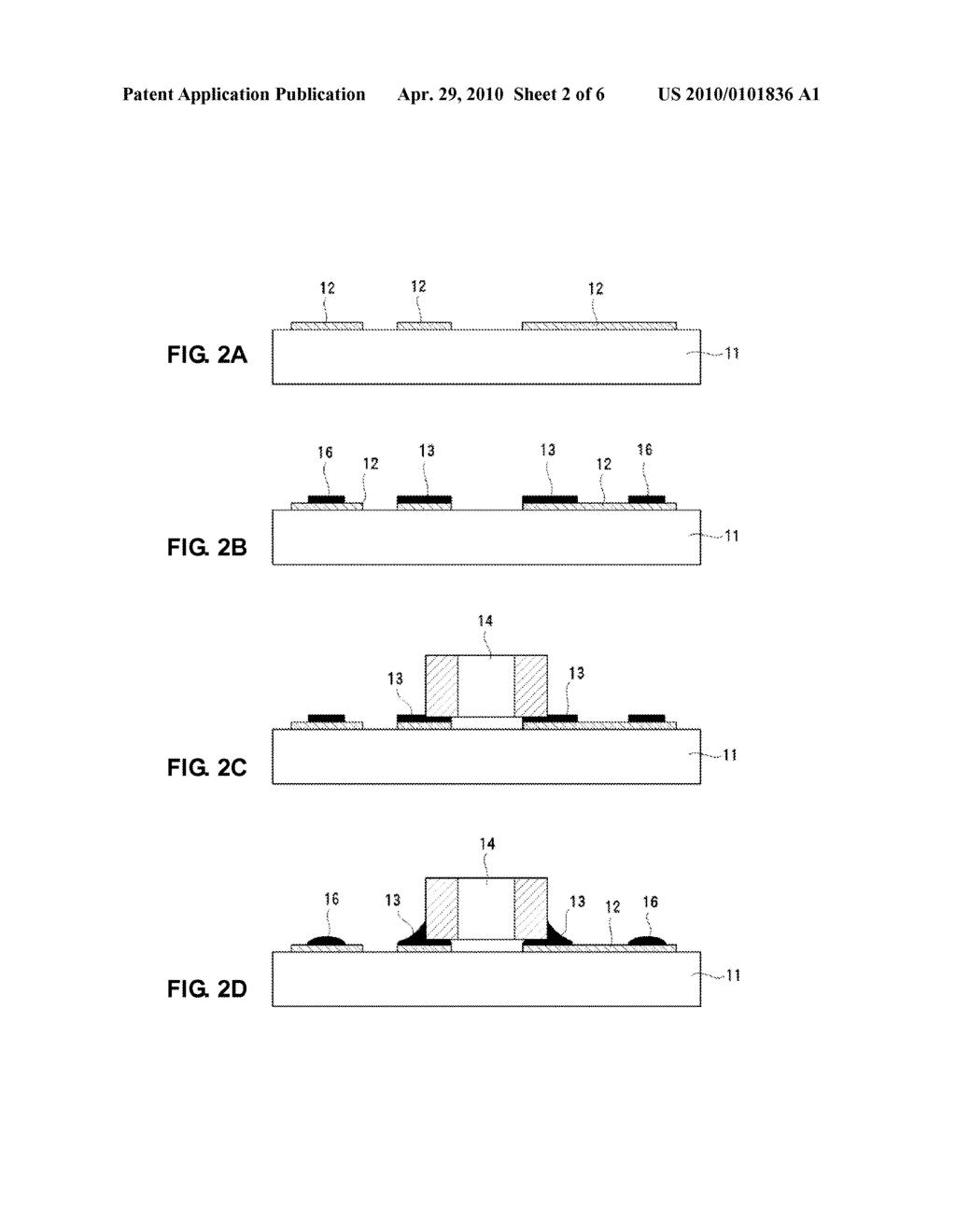METHOD OF FORMING HOLE FOR INTERLAYER CONNECTION CONDUCTOR, METHOD OF PRODUCING RESIN SUBSTRATE AND COMPONENT-INCORPORATED SUBSTRATE, AND RESIN SUBSTRATE AND COMPONENT-INCORPORATED SUBSTRATE - diagram, schematic, and image 03