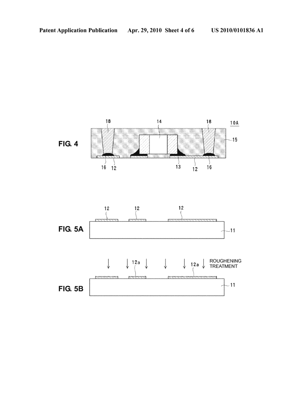 METHOD OF FORMING HOLE FOR INTERLAYER CONNECTION CONDUCTOR, METHOD OF PRODUCING RESIN SUBSTRATE AND COMPONENT-INCORPORATED SUBSTRATE, AND RESIN SUBSTRATE AND COMPONENT-INCORPORATED SUBSTRATE - diagram, schematic, and image 05
