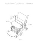 Portable Powered Mobility Device with Removable Cushions To Improve Foldability diagram and image