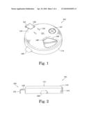 Container lid with pivoting gate valve and linear actuator diagram and image