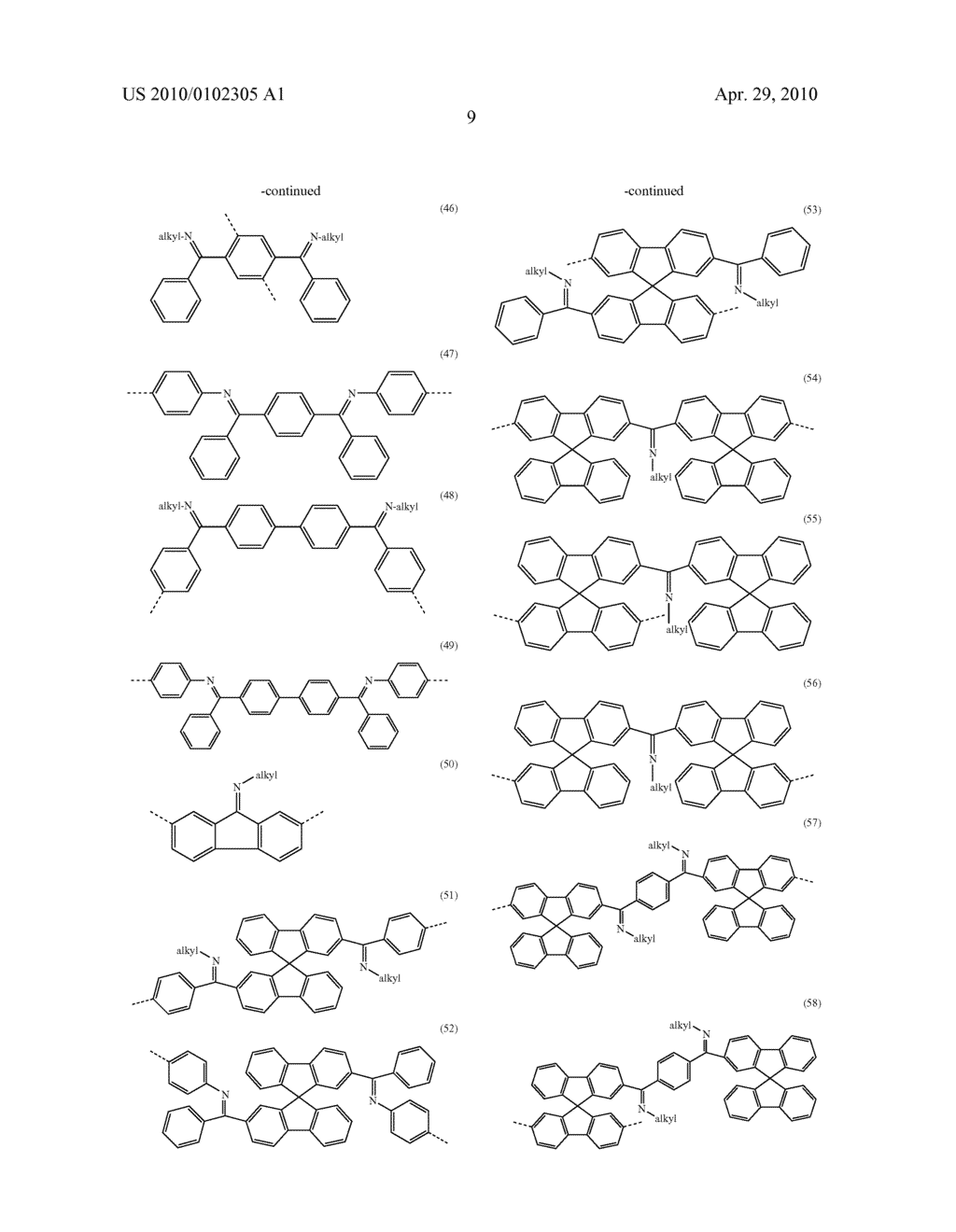 MATERIALS FOR ELECTROLUMINESCENCE AND THE UTILIZATION THEREOF - diagram, schematic, and image 10