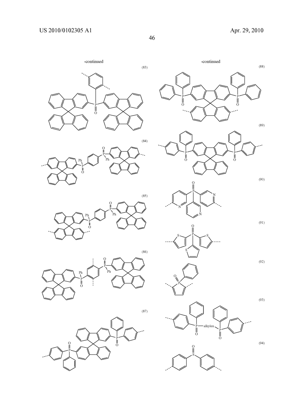 MATERIALS FOR ELECTROLUMINESCENCE AND THE UTILIZATION THEREOF - diagram, schematic, and image 47