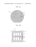 Semiconductor device, semiconductor module, and electronic apparatus including process monitoring pattern overlapping with I/O pad diagram and image