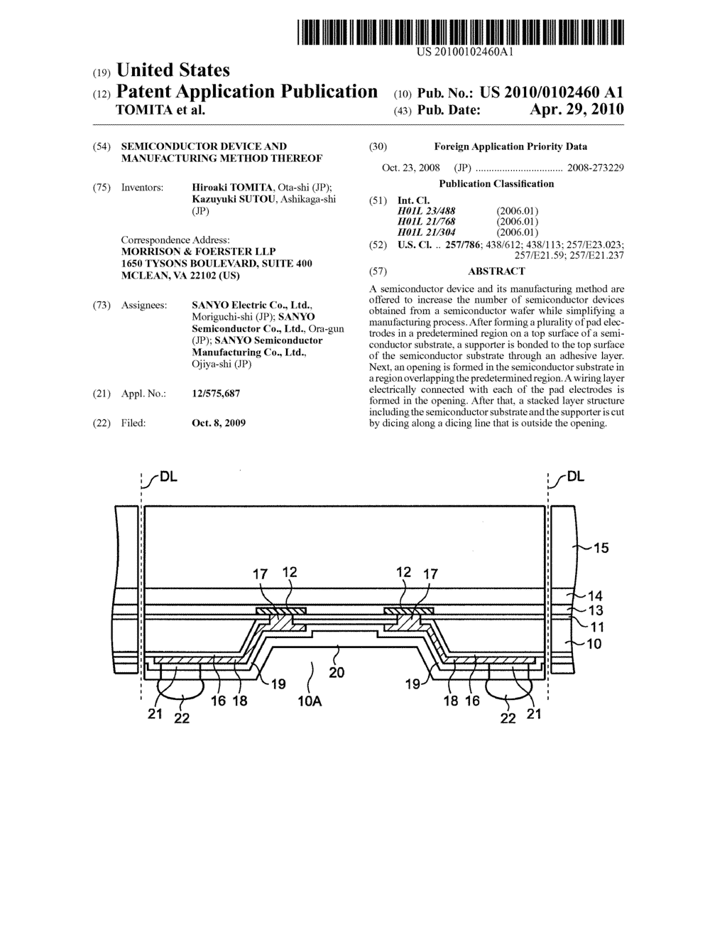 SEMICONDUCTOR DEVICE AND MANUFACTURING METHOD THEREOF - diagram, schematic, and image 01