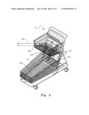 Shopping Cart Adapted to Receive Elongated Items diagram and image