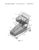 Shopping Cart Adapted to Receive Elongated Items diagram and image