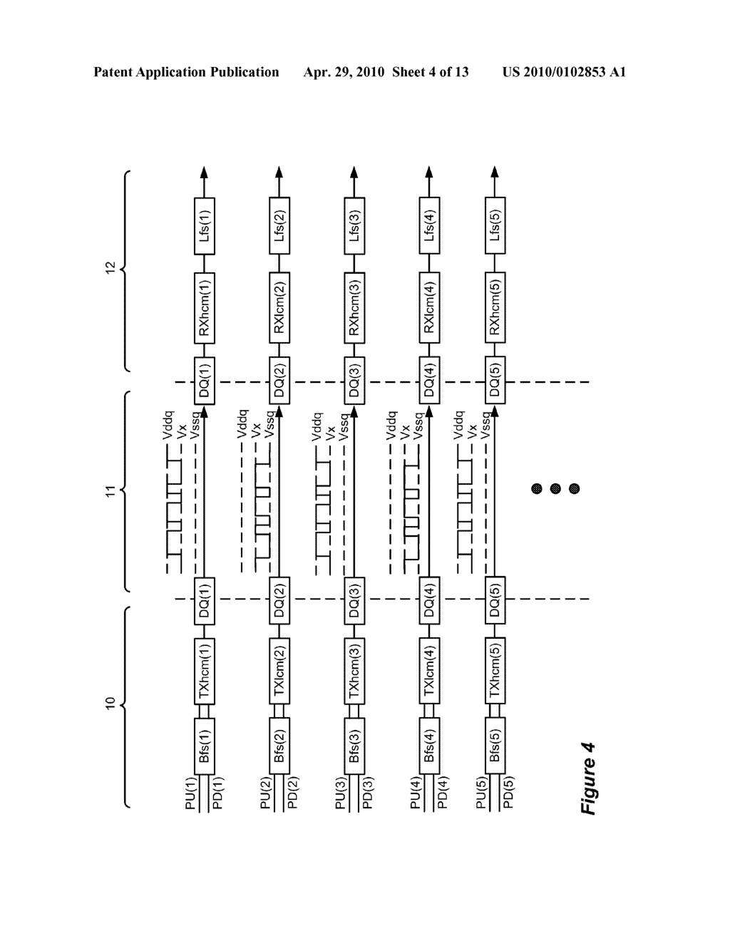 Circuitry and Methods Minimizing Output Switching Noise Through Split-Level Signaling and Bus Division Enabled by a Third Power Supply - diagram, schematic, and image 05