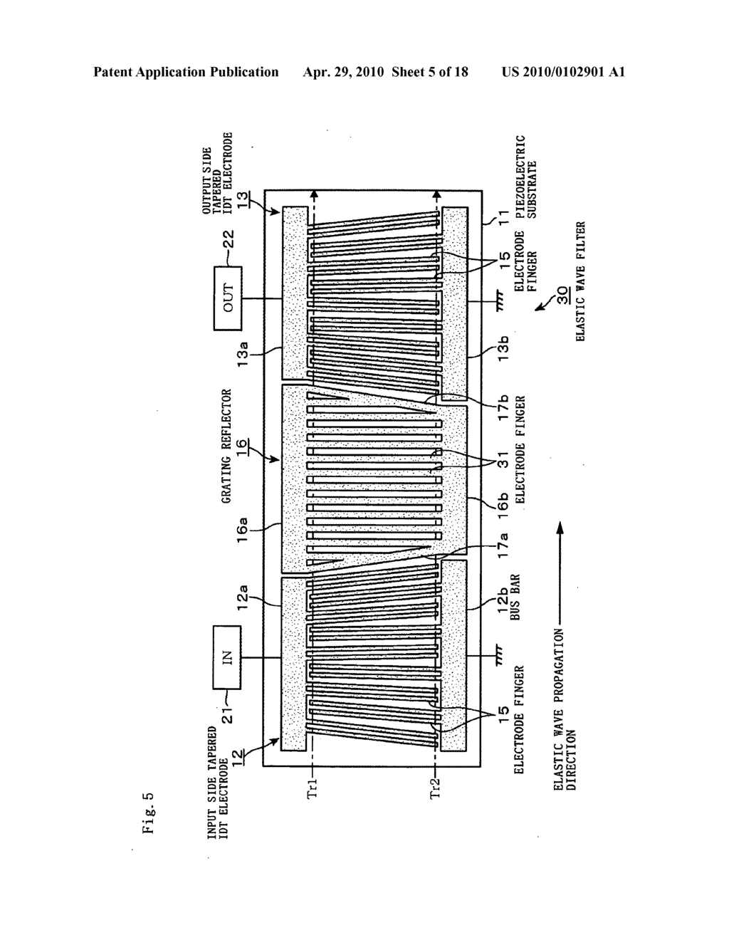 Elastic wave filter - diagram, schematic, and image 06