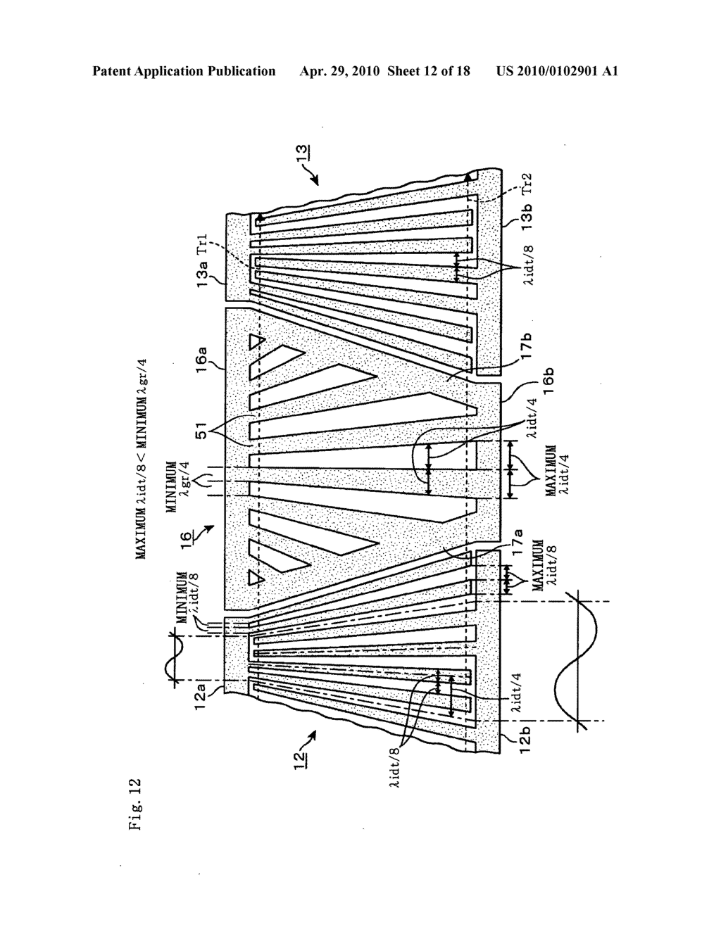 Elastic wave filter - diagram, schematic, and image 13