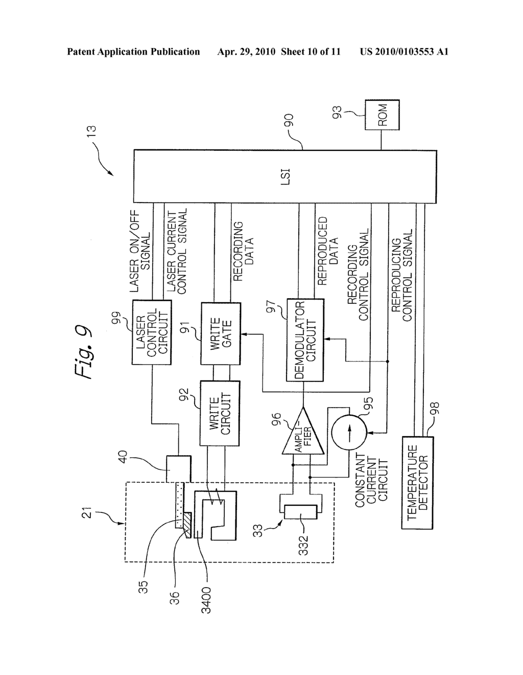 SURFACE PLASMON ANTENNA WITH PROPAGATION EDGE AND NEAR-FIELD LIGHT GENERATING ELEMENT - diagram, schematic, and image 11