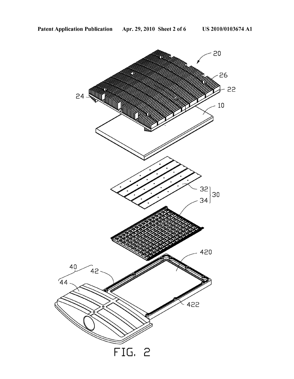 LED LAMP HAVING A VAPOR CHAMBER FOR DISSIPATING HEAT GENERATED BY LEDS OF THE LED LAMP - diagram, schematic, and image 03