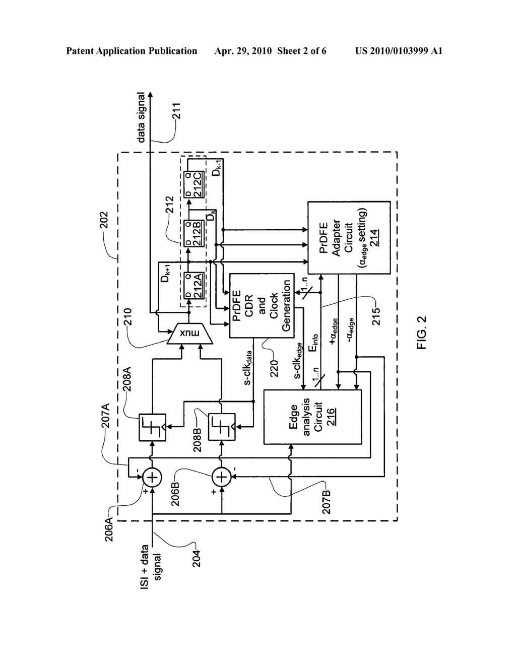 PARTIAL RESPONSE DECISION-FEEDBACK EQUALIZATION WITH ADAPTATION BASED ON EDGE SAMPLES - diagram, schematic, and image 03