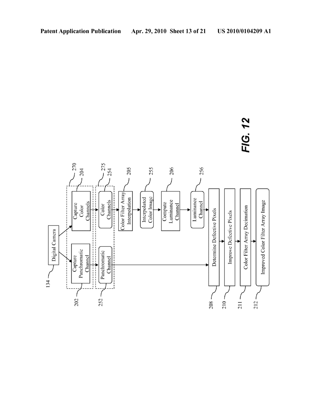 DEFECTIVE COLOR AND PANCHROMATIC CFA IMAGE - diagram, schematic, and image 14