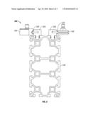 Press Fitting Interface for Holding a Track to an Extrusion Without the Use of Fasteners; and Methods for Using the Same diagram and image