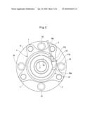 WHEEL BEARING DEVICE WITH ROTATION SENSOR diagram and image