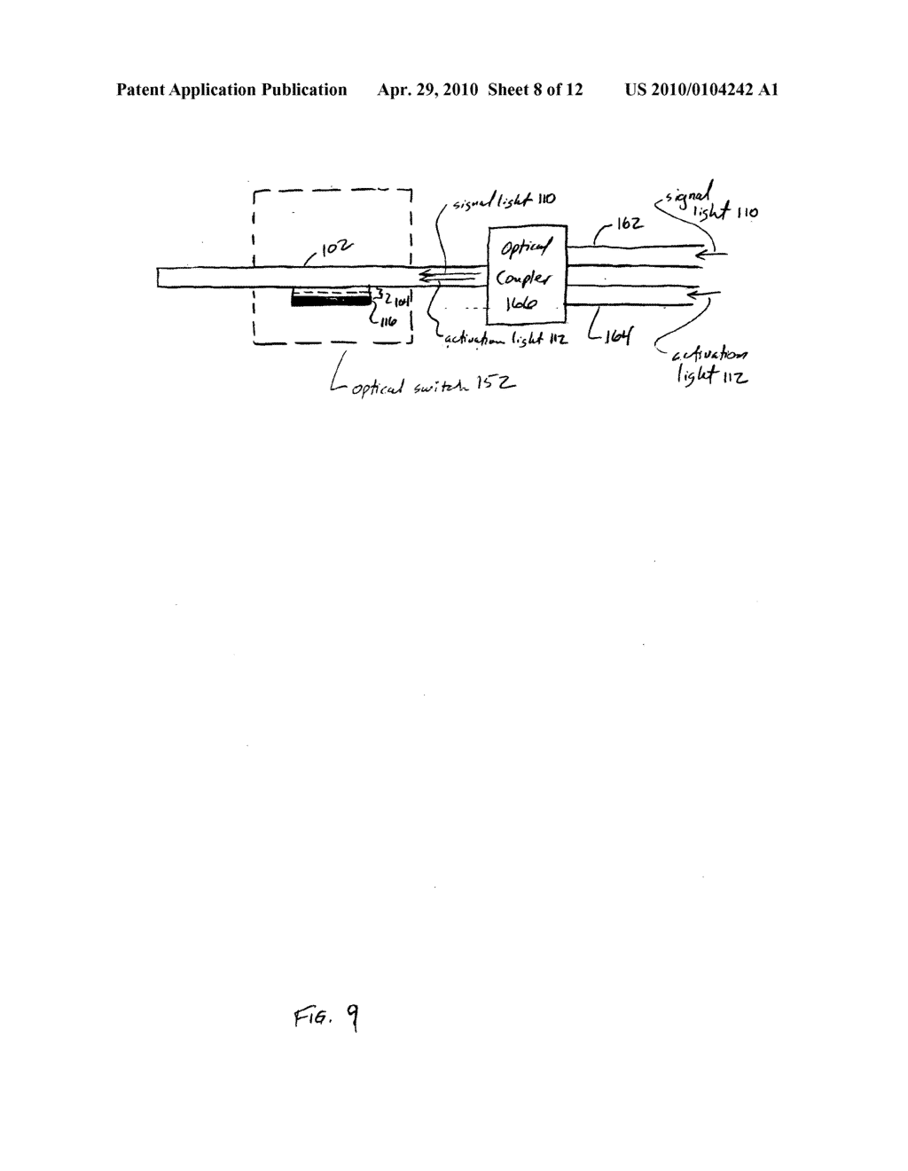 Light activated optical switch that includes a piezoelectric element and a conductive layer - diagram, schematic, and image 09