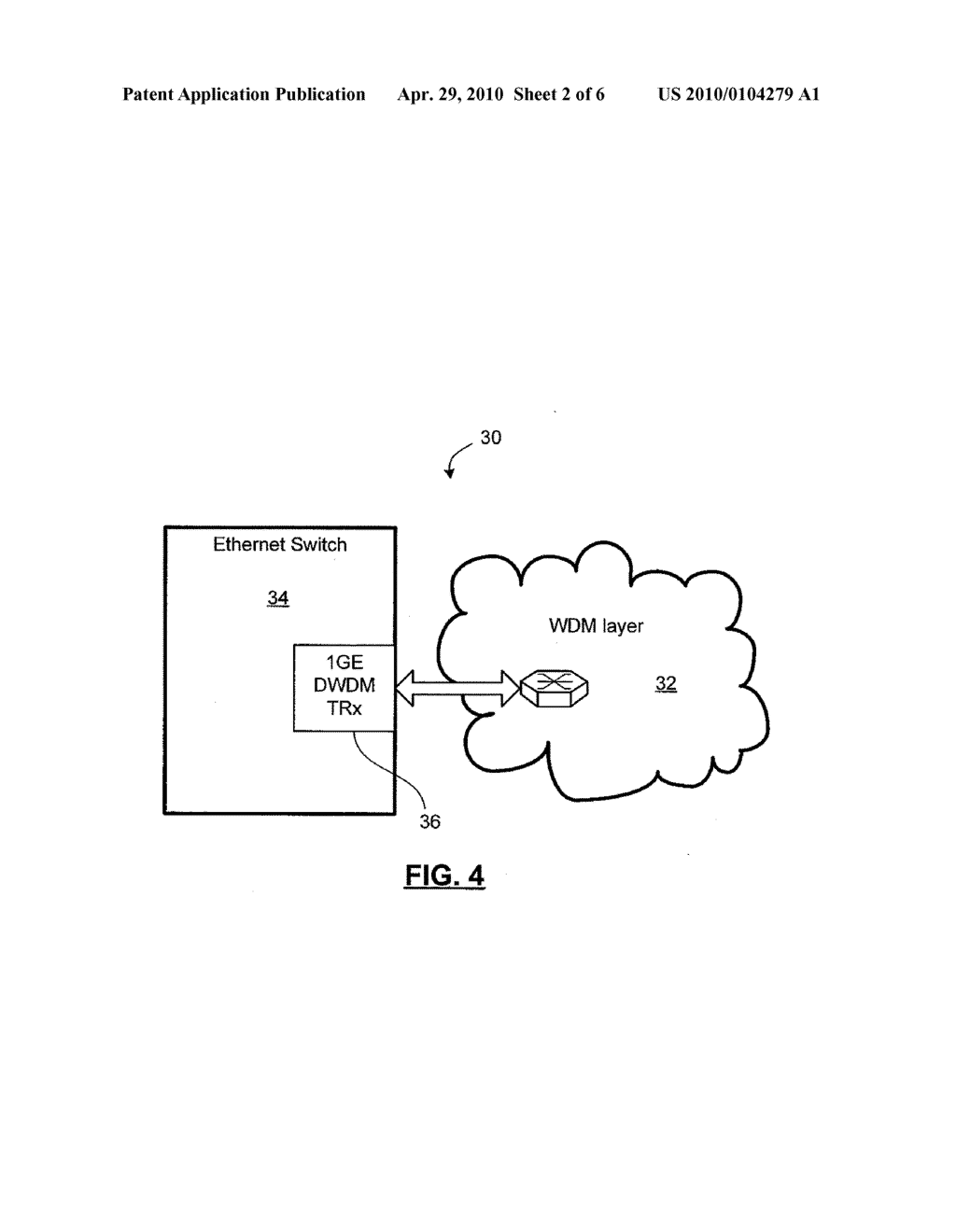 METHOD AND SYSTEM FOR CONFIGURING A CONNECTION-ORIENTED PACKET NETWORK OVER A WAVELENGTH DIVISION MULTIPLEXED OPTICAL NETWORK - diagram, schematic, and image 03