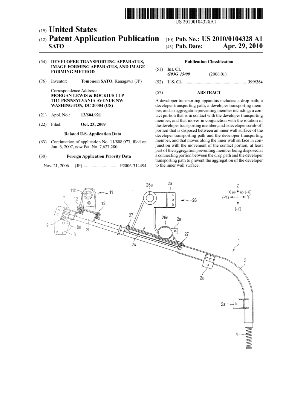 Developer Transporting Apparatus, Image Forming Apparatus, and Image Forming Method - diagram, schematic, and image 01