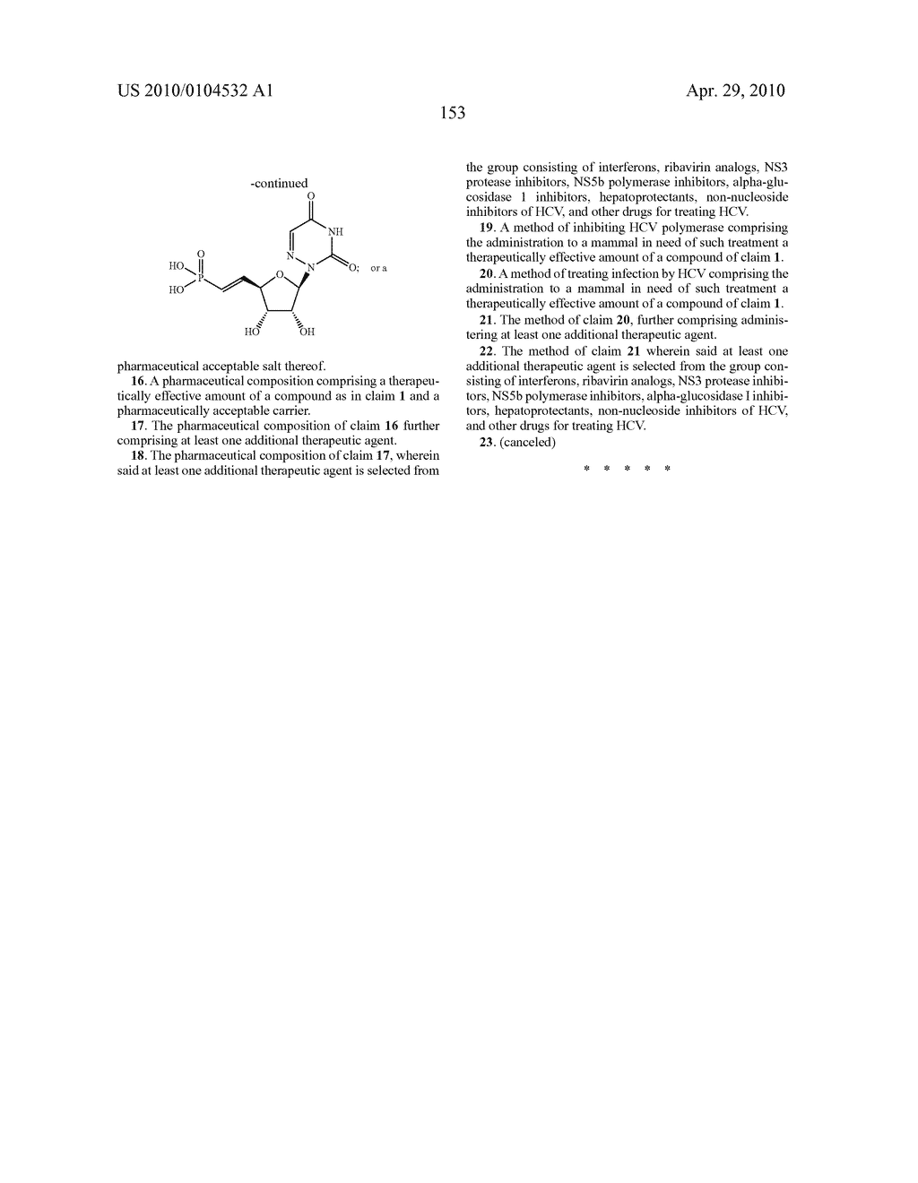 NUCLEOSIDE ANALOGS FOR ANTIVIRAL TREATMENT - diagram, schematic, and image 154