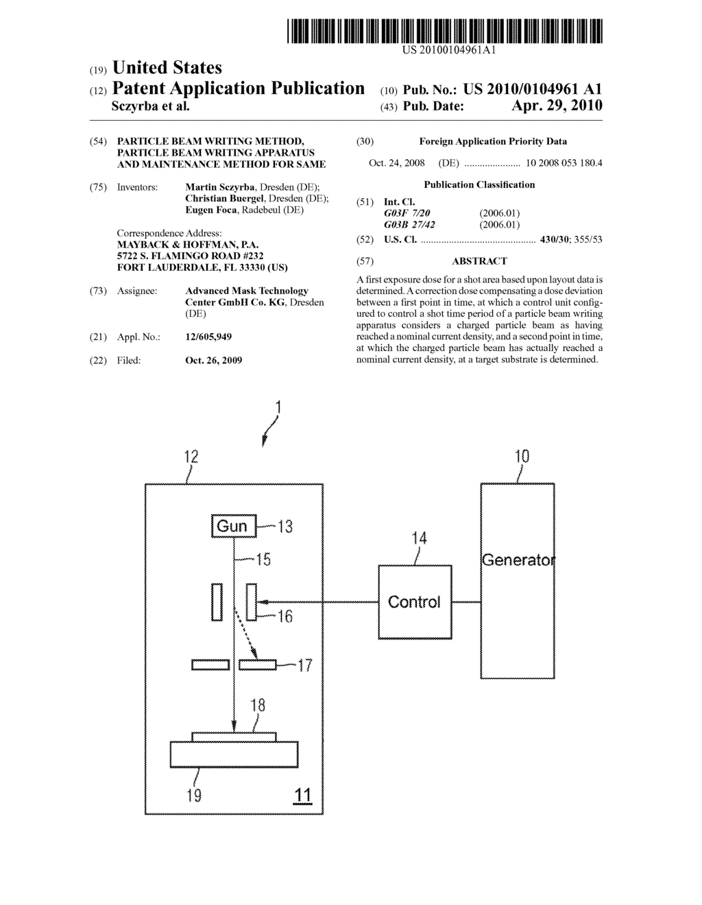 Particle Beam Writing Method, Particle Beam Writing Apparatus and Maintenance Method for Same - diagram, schematic, and image 01